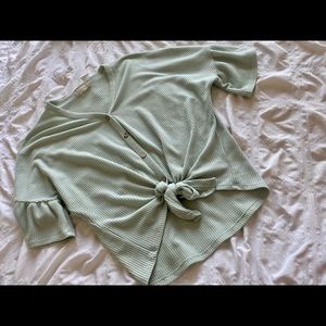 Altar’D State blue front tie top